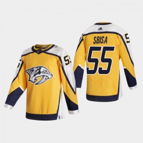 Nashville Predators Luca Sbisa 55 2020-21 Reverse Retro Authentic Shirt - Mannen